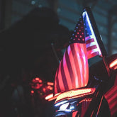 Ciro3D Phone, Drink & Camera Mounts LED Lighted Flag Pole with American Flag